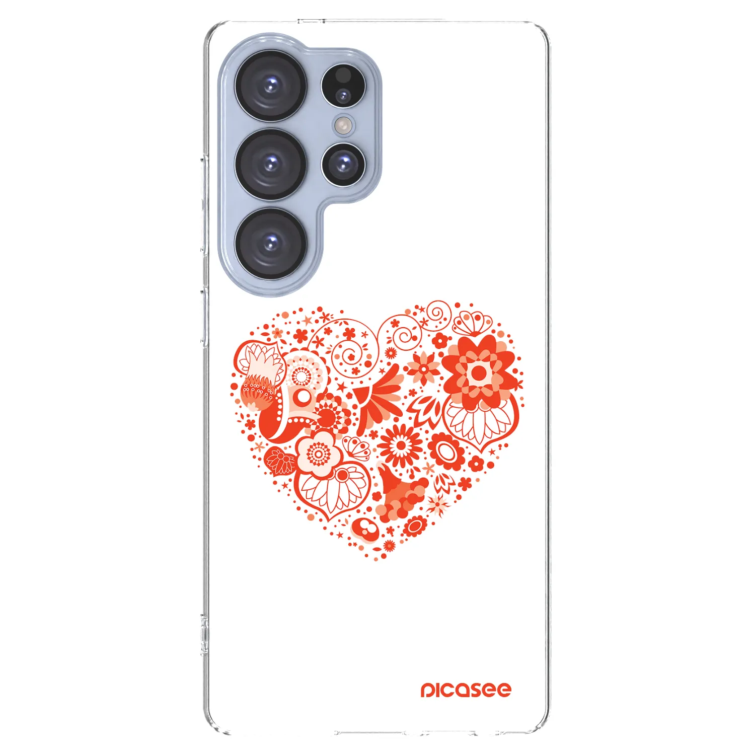 Picasee silikonski prozorni ovitek za Samsung Galaxy S25 Ultra 5G - Big heart