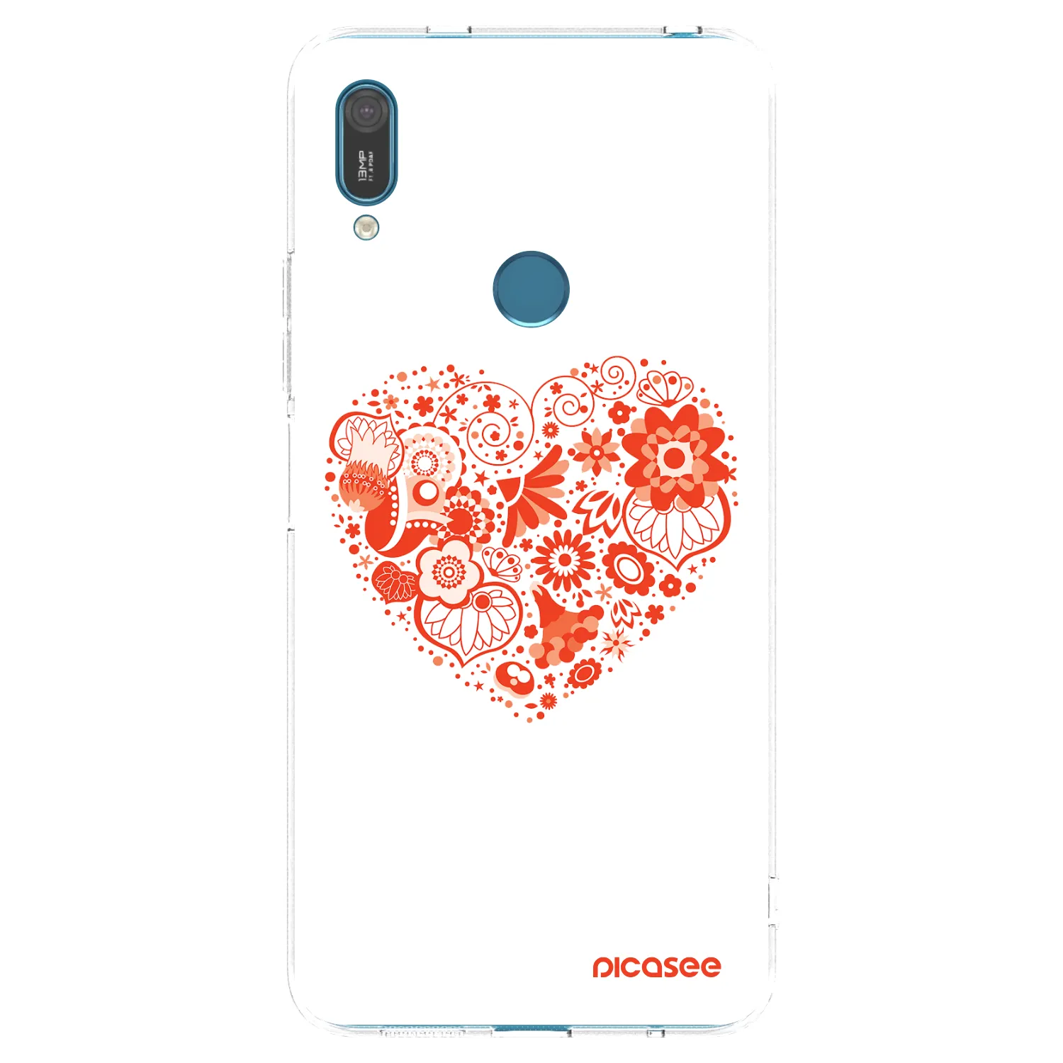 Picasee silikonski prozorni ovitek za Huawei Y7 2019 - Big heart