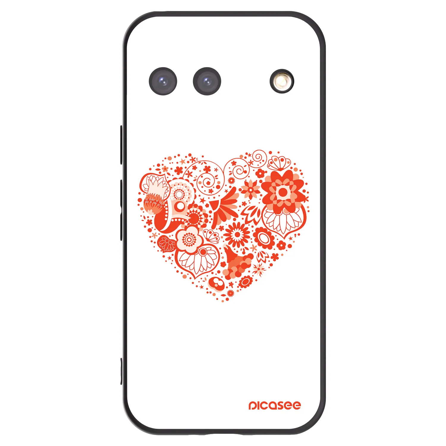 Picasee silikonski črni ovitek za Google Pixel 9 - Big heart