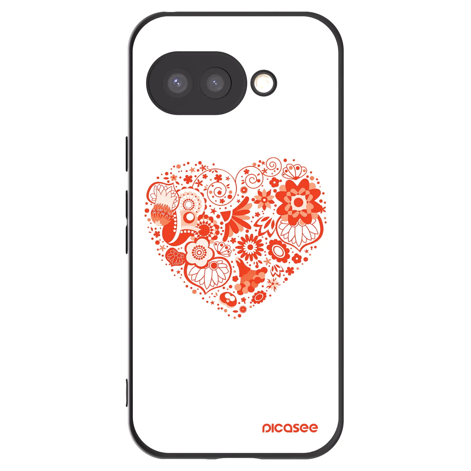 Picasee silikonski črni ovitek za Google Pixel 9a - Big heart