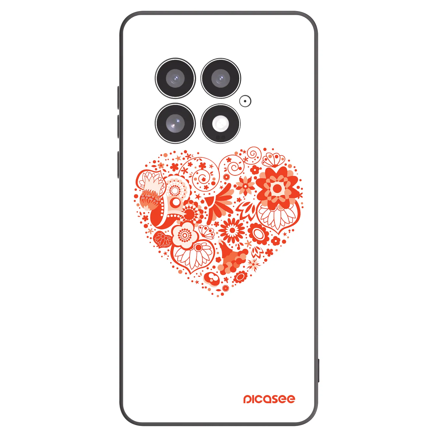 Picasee silikonski črni ovitek za OnePlus 13 5G - Big heart