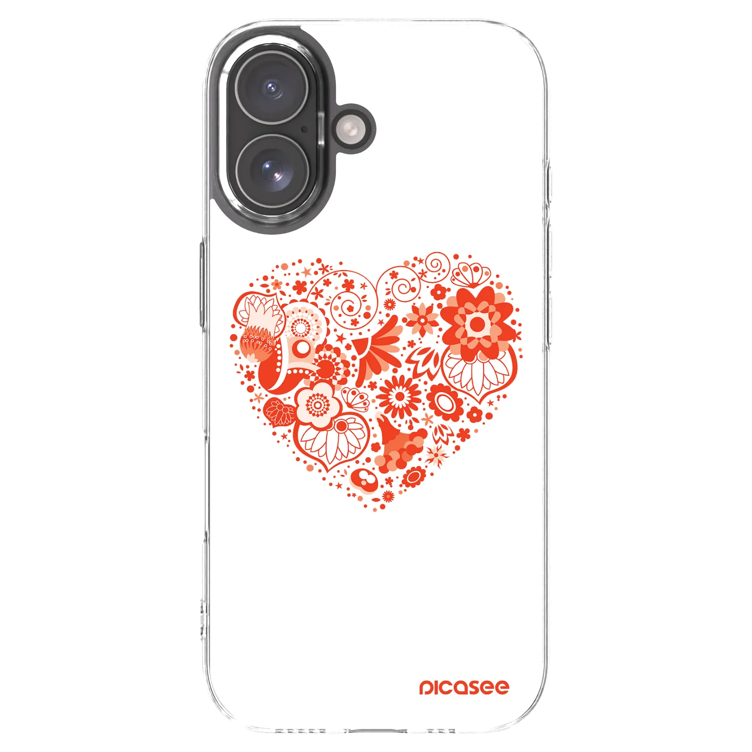 Picasee silikonski prozorni ovitek za Apple iPhone 17 - Big heart