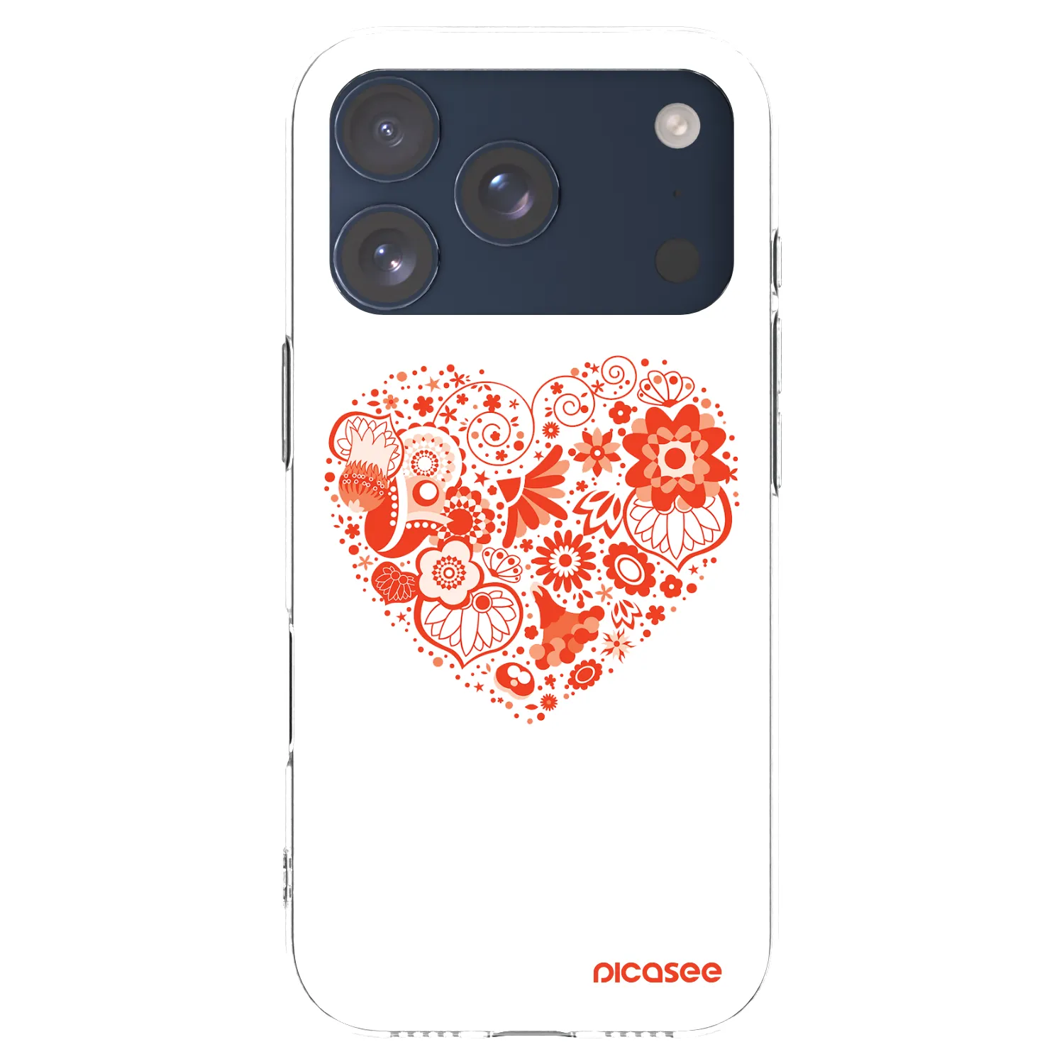 Picasee silikonski prozorni ovitek za Apple iPhone 17 Pro - Big heart