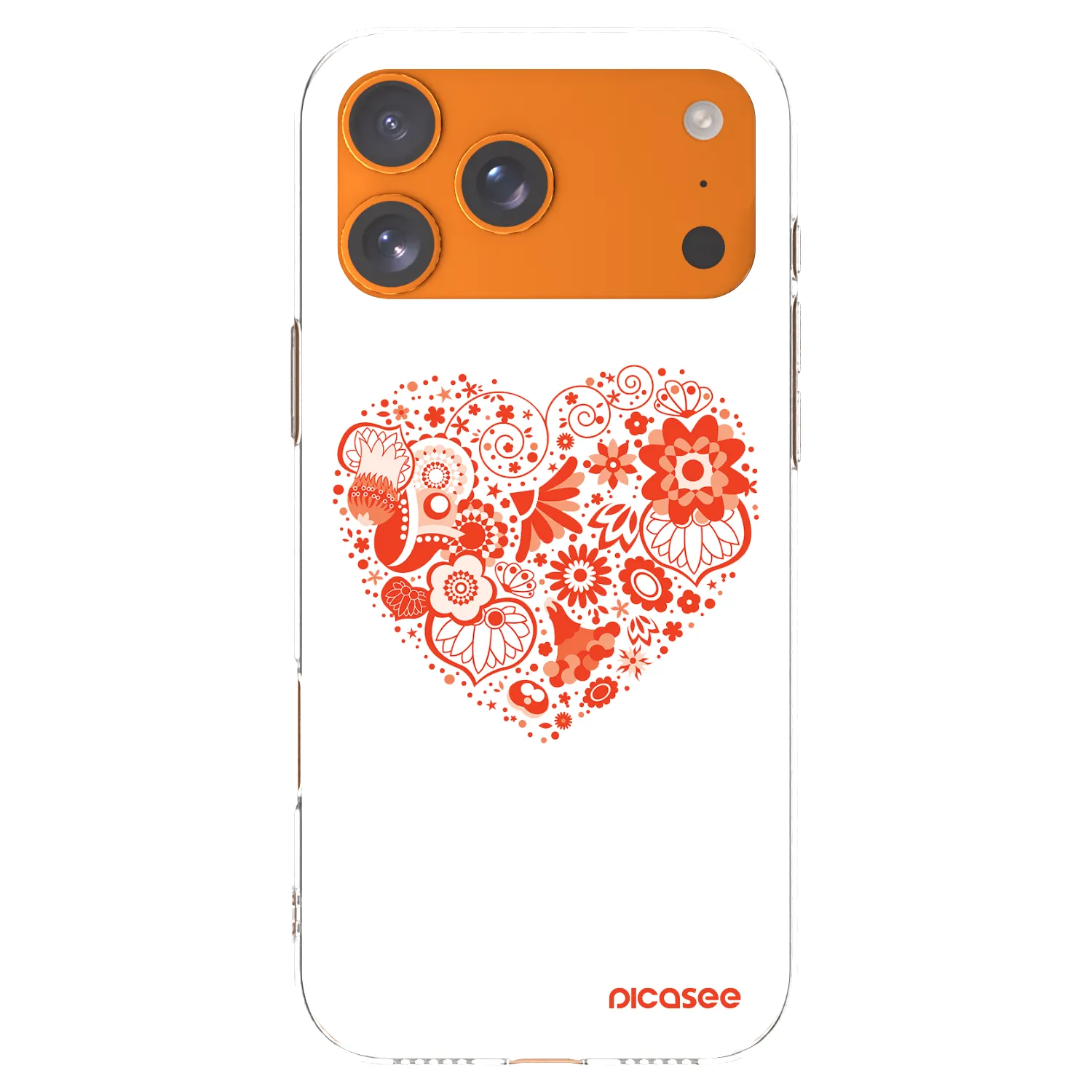 Picasee silikonski prozorni ovitek za Apple iPhone 17 Pro Max - Big heart