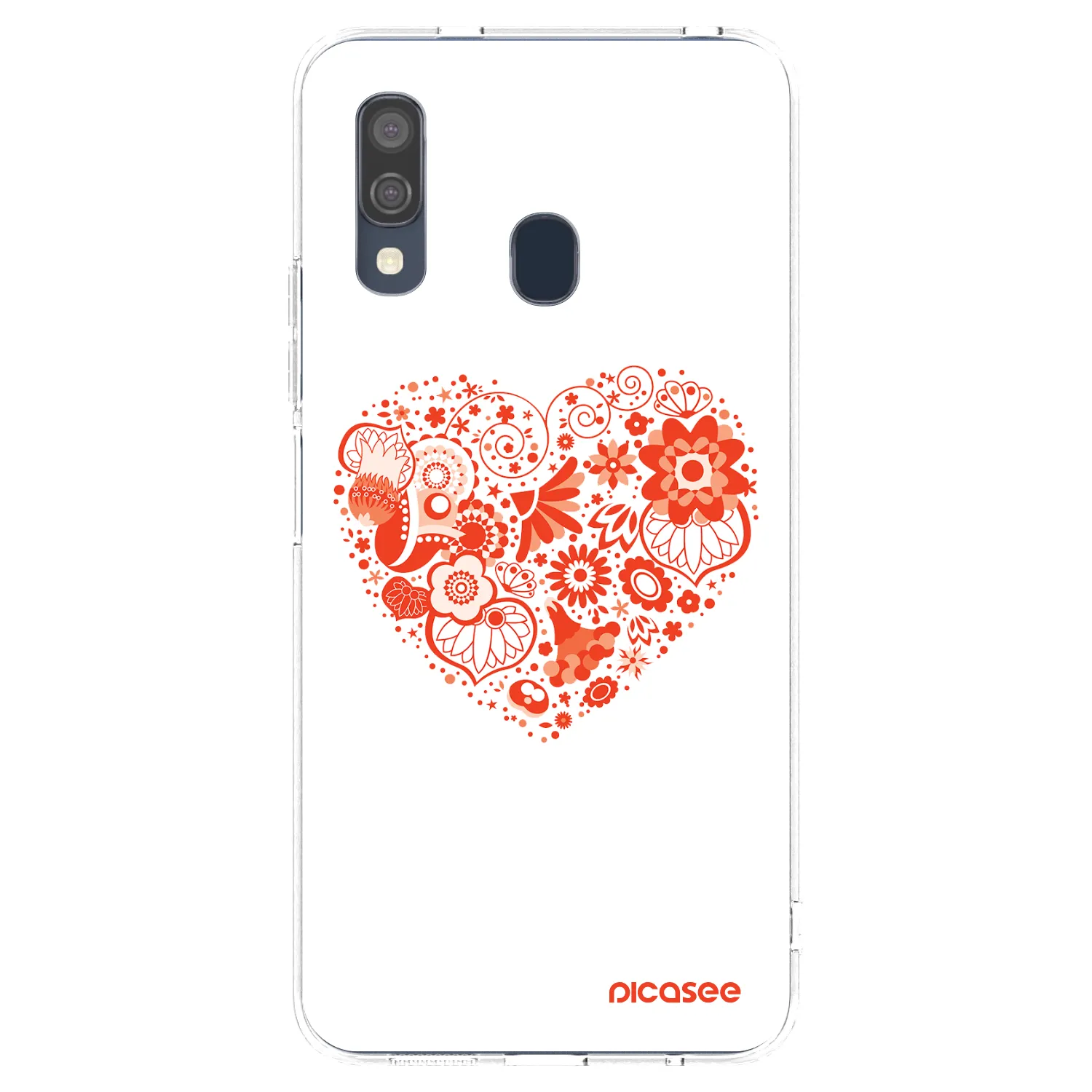 Picasee silikonski prozorni ovitek za Samsung Galaxy A40 A405F - Big heart
