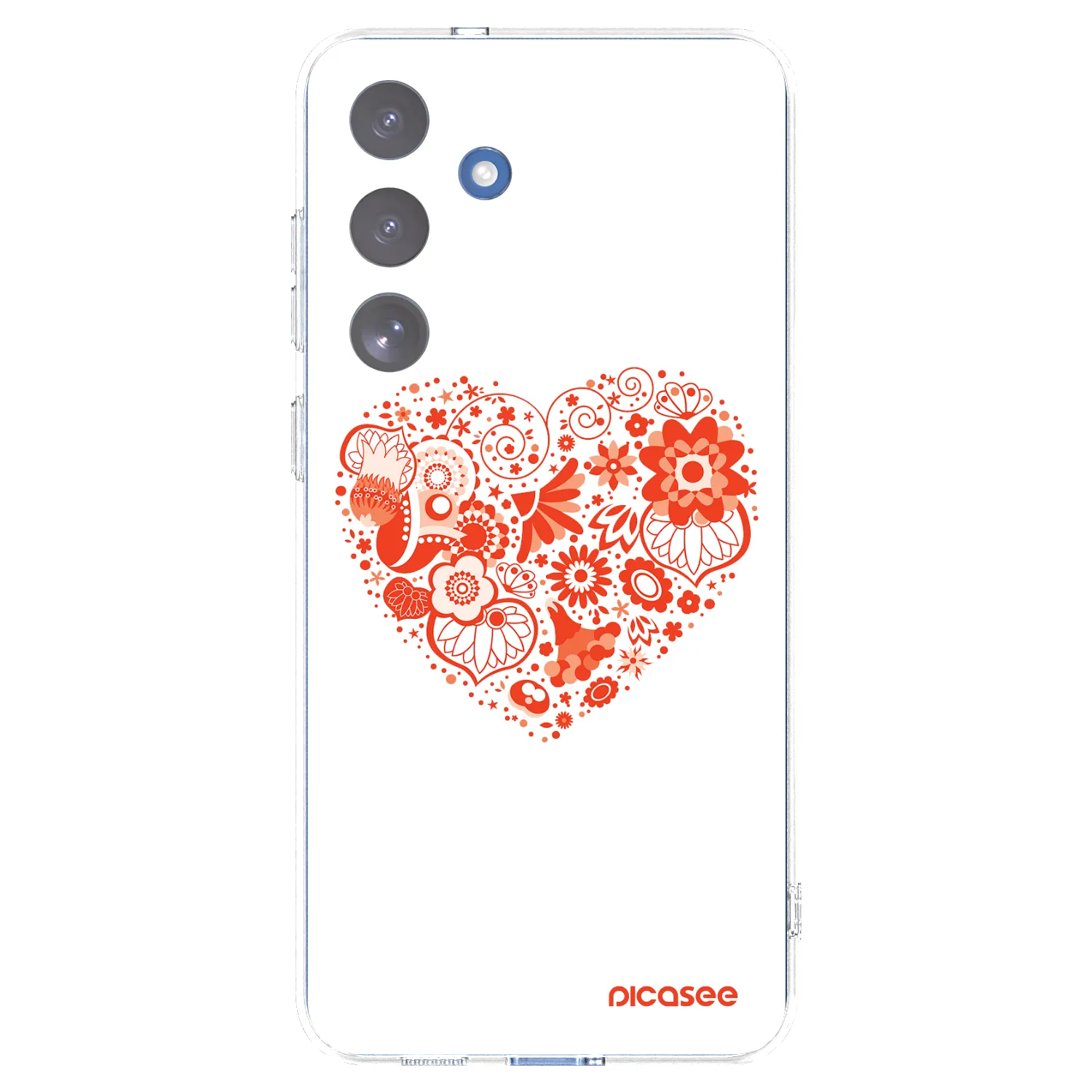 Picasee silikonski prozorni ovitek za Samsung Galaxy S25 FE 5G - Big heart