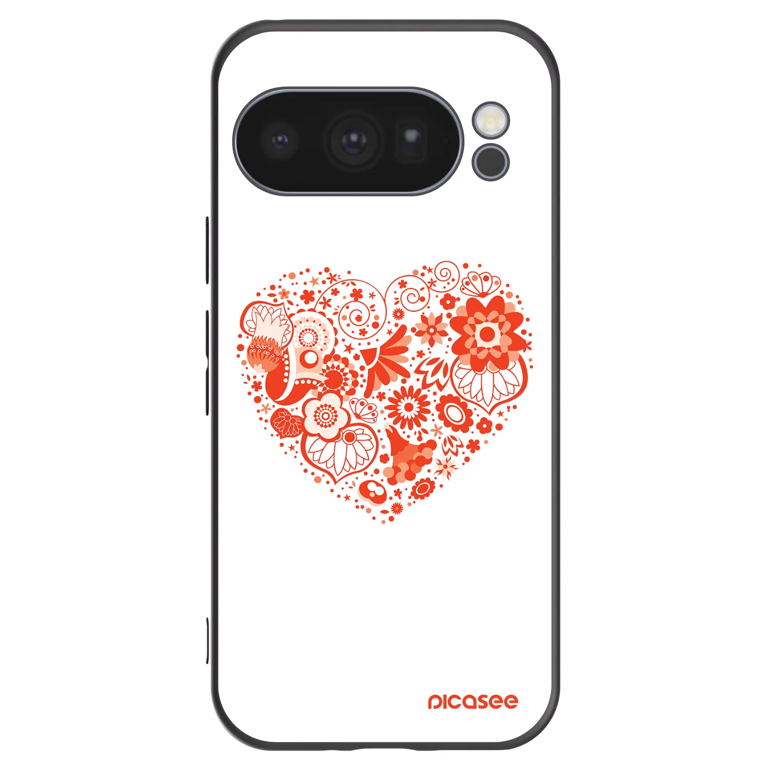 Picasee silikonski črni ovitek za Google Pixel 10 Pro - Big heart