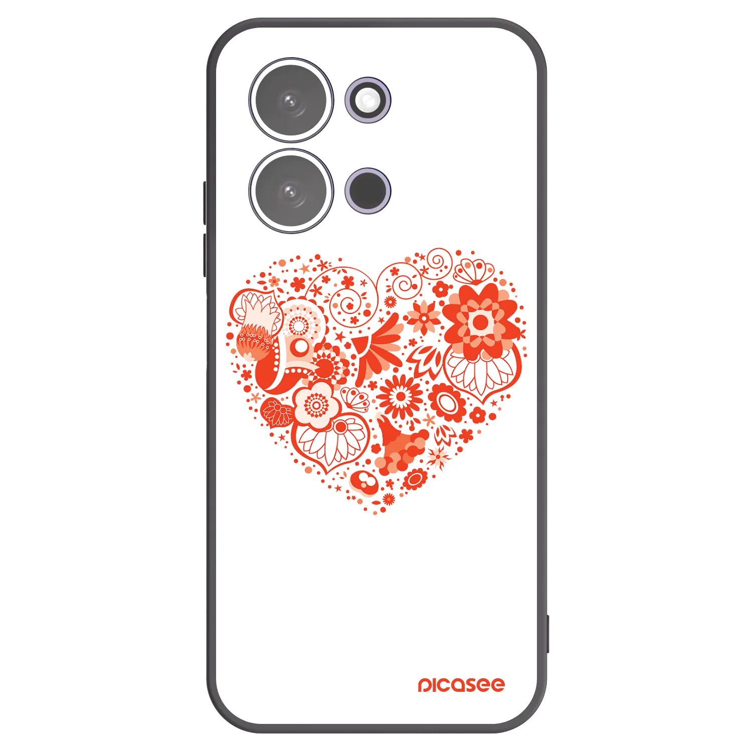 Picasee silikonski črni ovitek za Xiaomi Redmi 15C 5G - Big heart