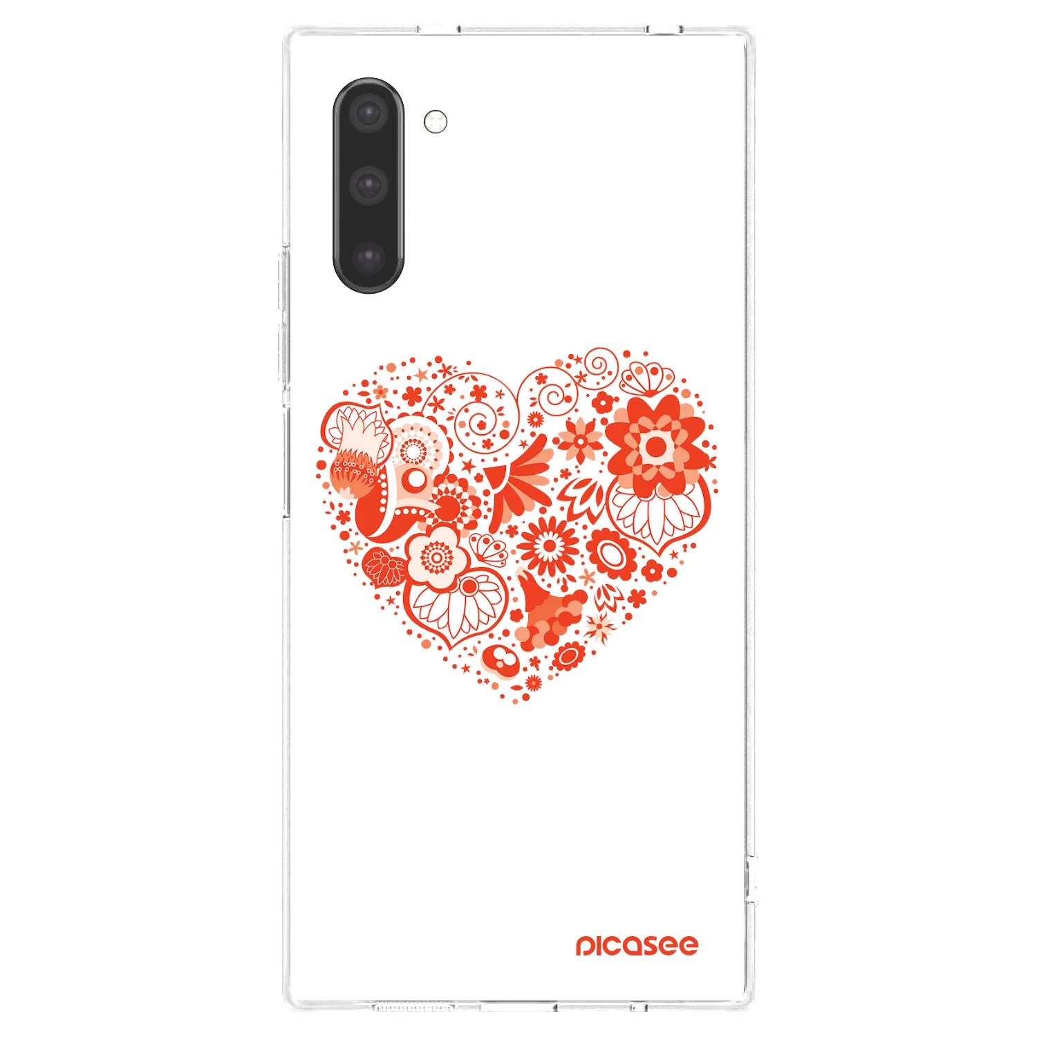 Picasee silikonski prozorni ovitek za Samsung Galaxy Note 10 N970F - Big heart