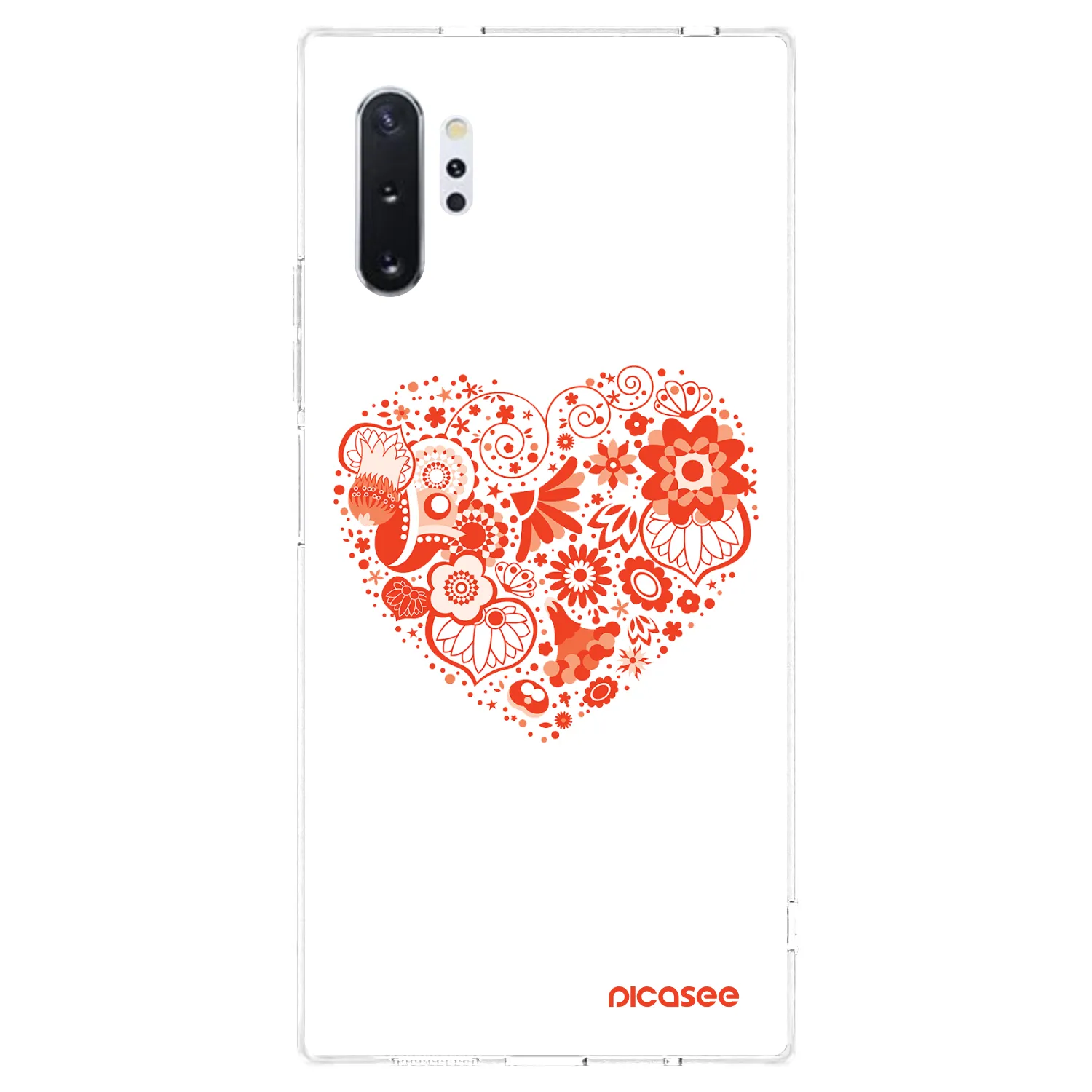 Picasee silikonski prozorni ovitek za Samsung Galaxy Note 10+ N975F - Big heart