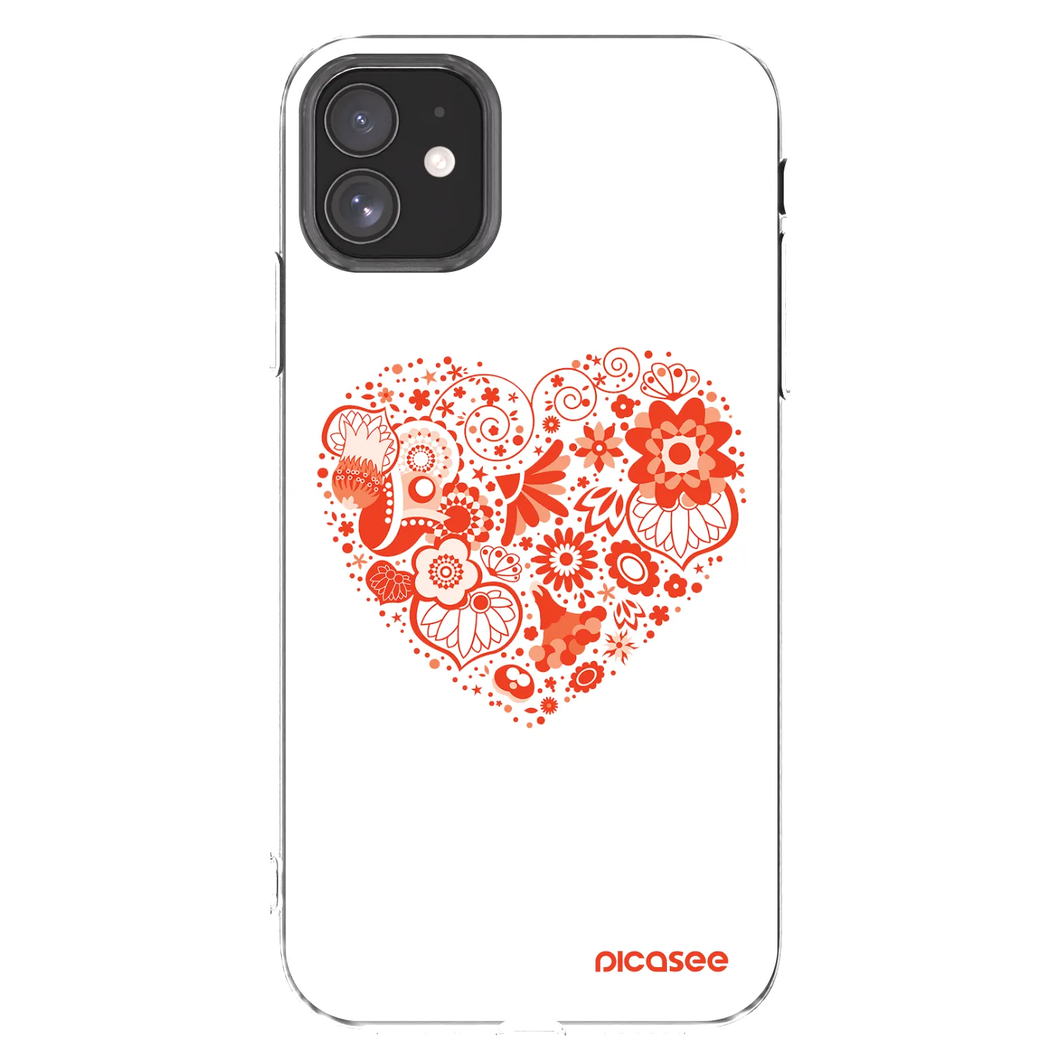 Picasee silikonski prozorni ovitek za Apple iPhone 11 - Big heart