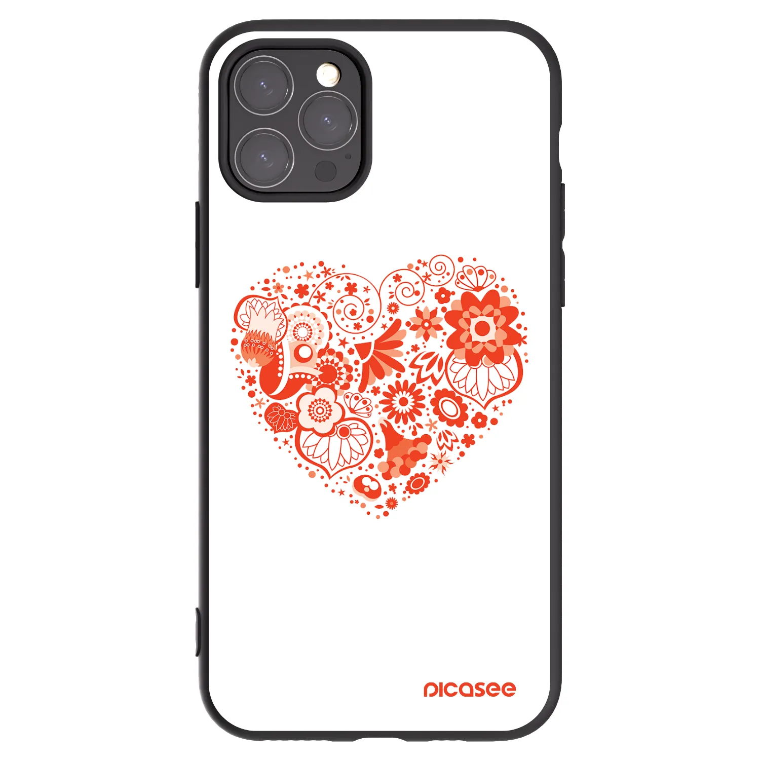 Picasee silikonski črni ovitek za Apple iPhone 11 Pro - Big heart