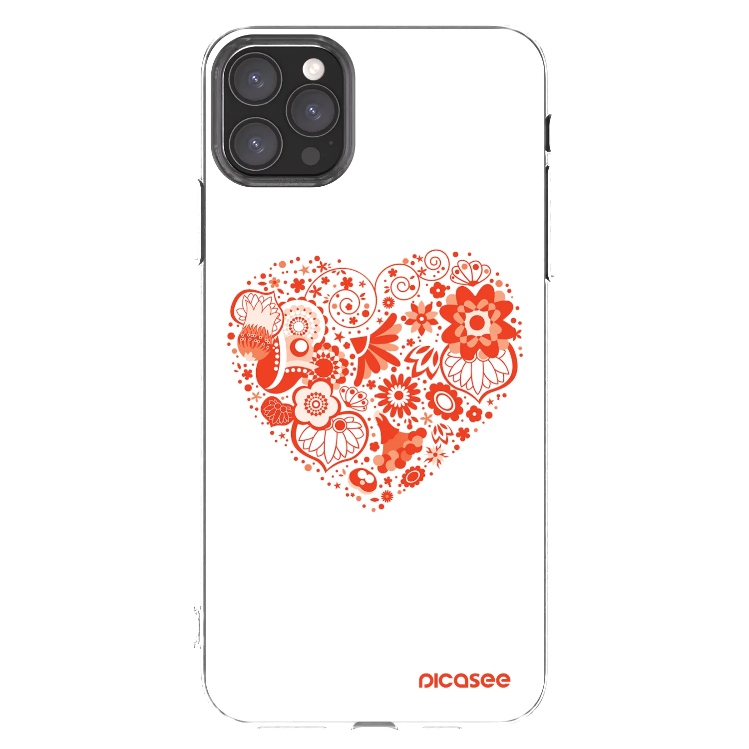 Picasee silikonski prozorni ovitek za Apple iPhone 11 Pro Max - Big heart