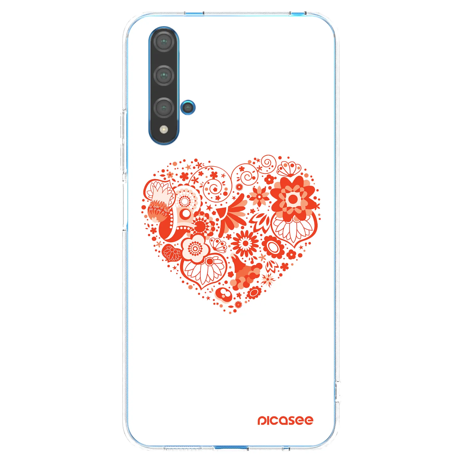 Picasee silikonski prozorni ovitek za Huawei Nova 5T - Big heart