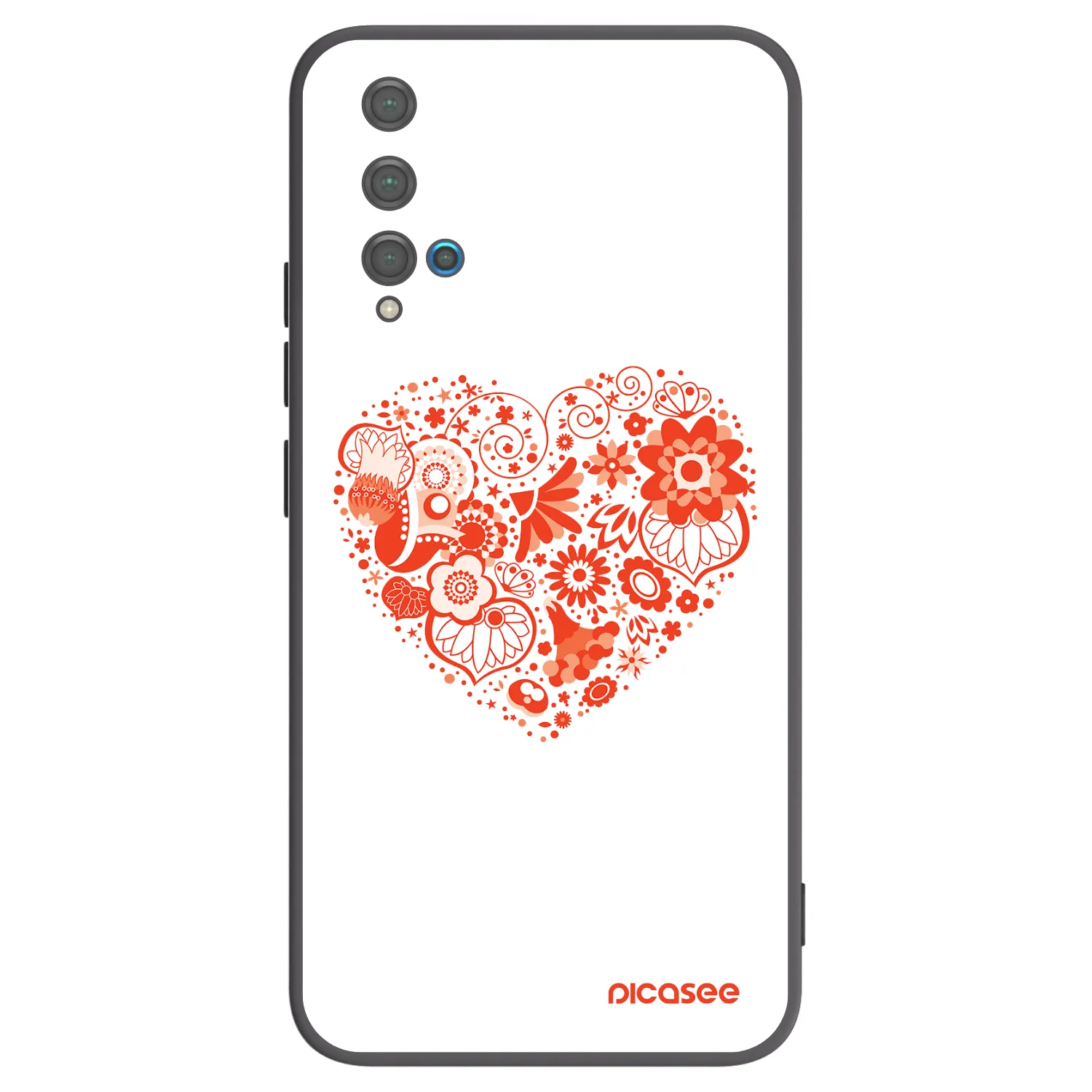 Picasee silikonski črni ovitek za Huawei Nova 5T - Big heart