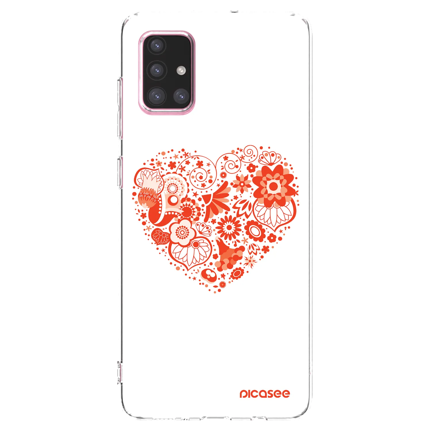 Picasee silikonski prozorni ovitek za Samsung Galaxy A71 A715F - Big heart