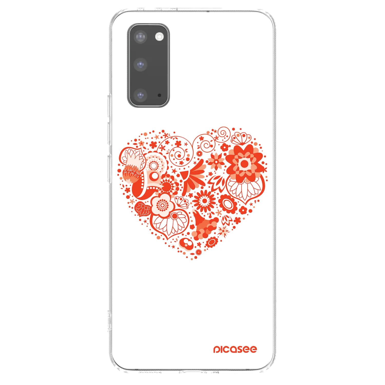 Picasee silikonski prozorni ovitek za Samsung Galaxy S20 G980F - Big heart