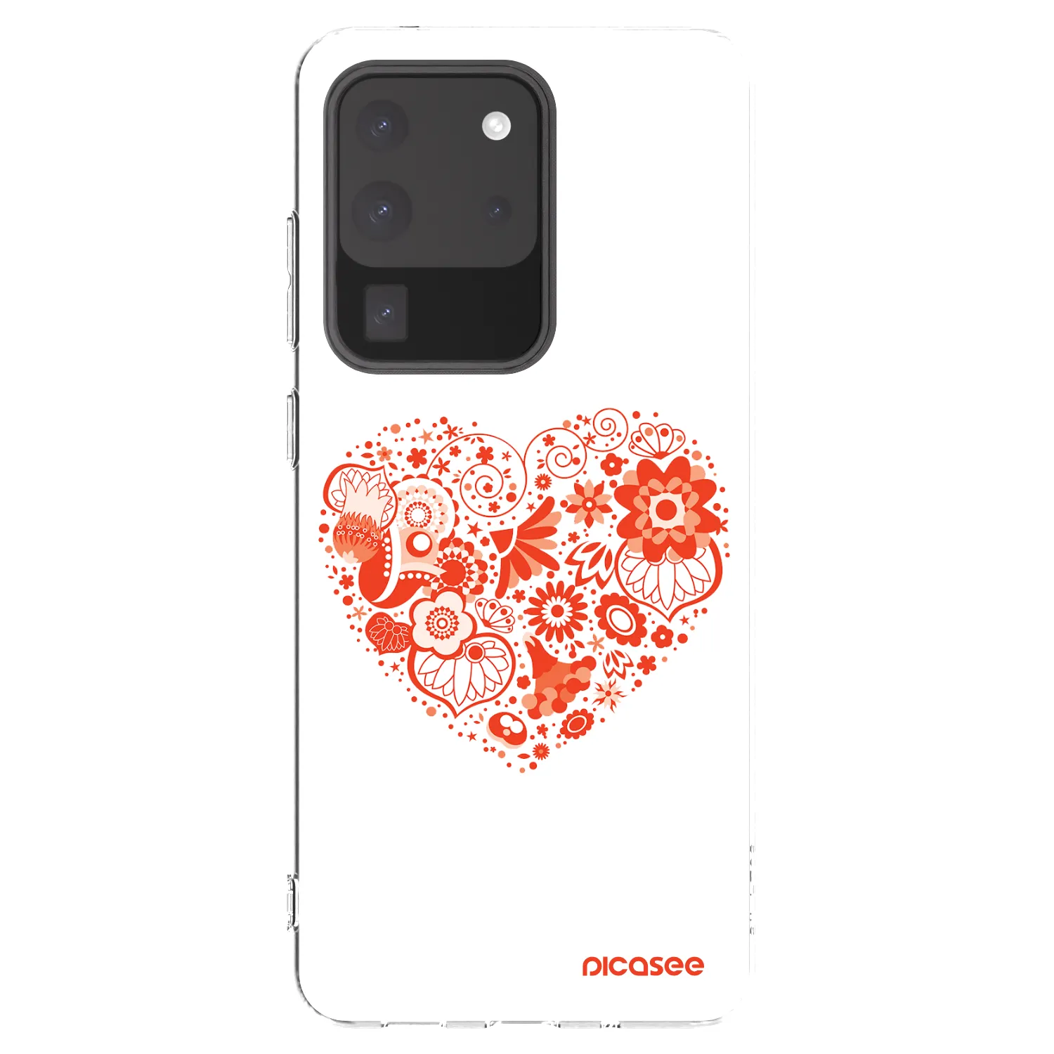Picasee silikonski prozorni ovitek za Samsung Galaxy S20 Ultra 5G G988F - Big heart