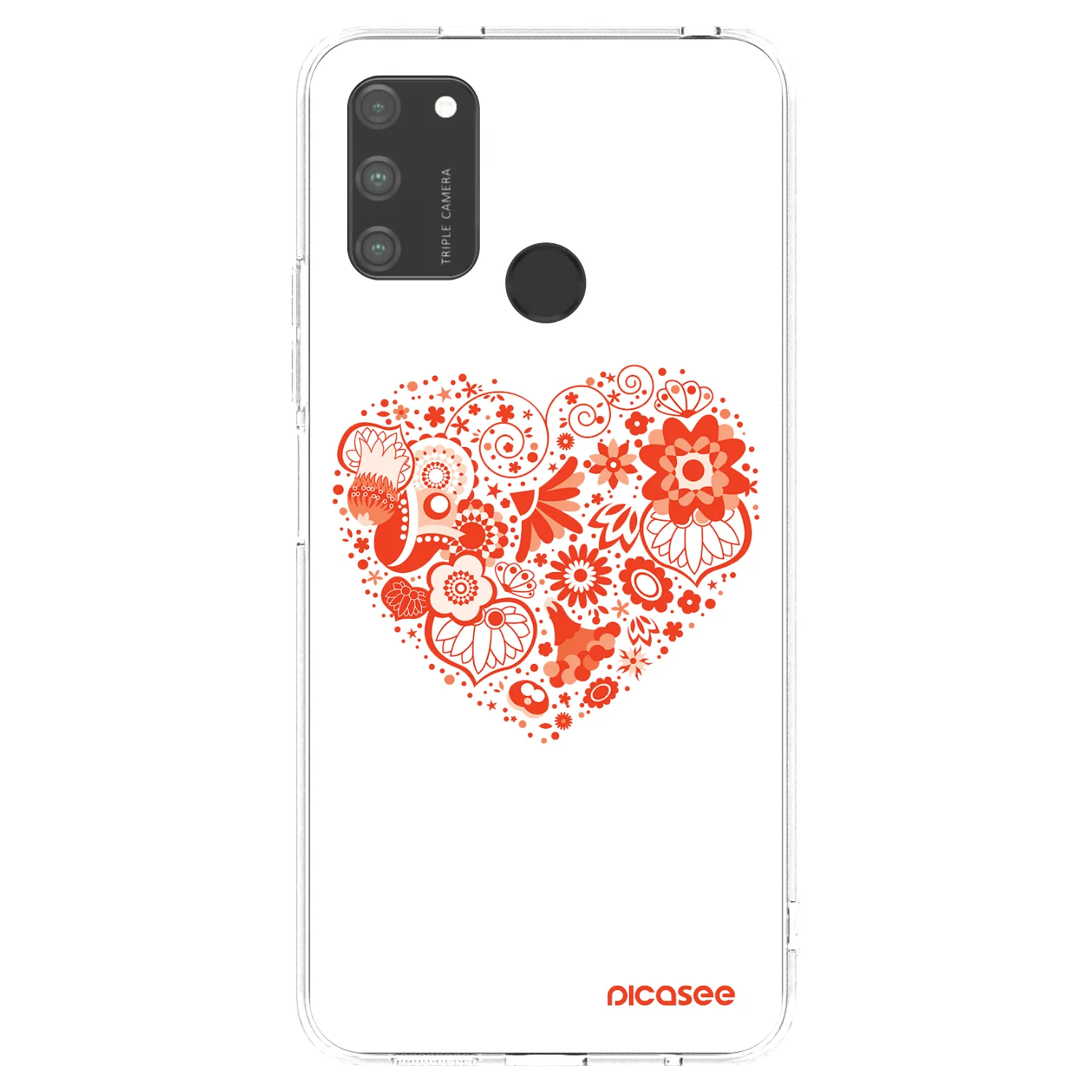 Picasee silikonski prozorni ovitek za Honor 9A - Big heart