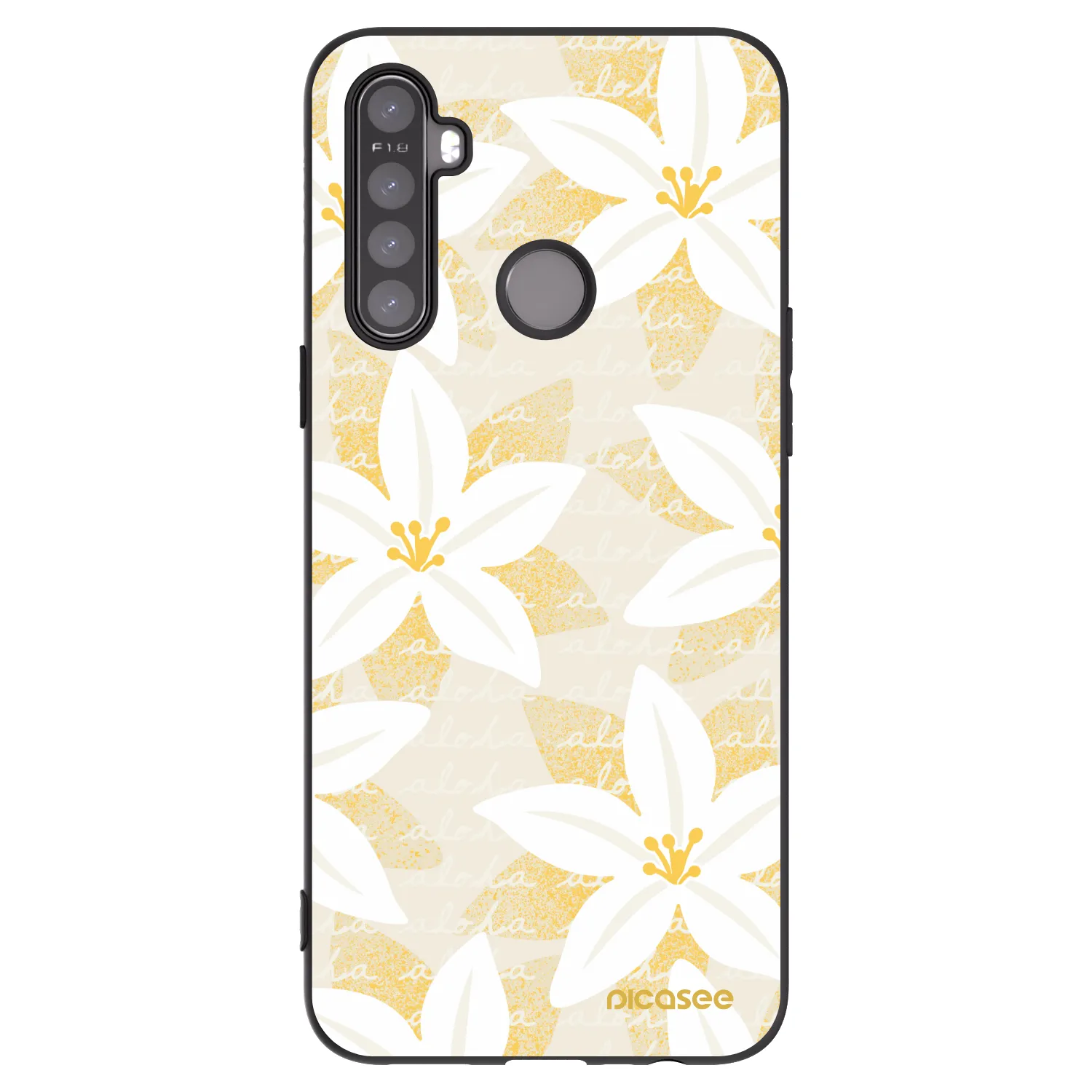 Picasee silikonski črni ovitek za Realme 5 - Island Leave