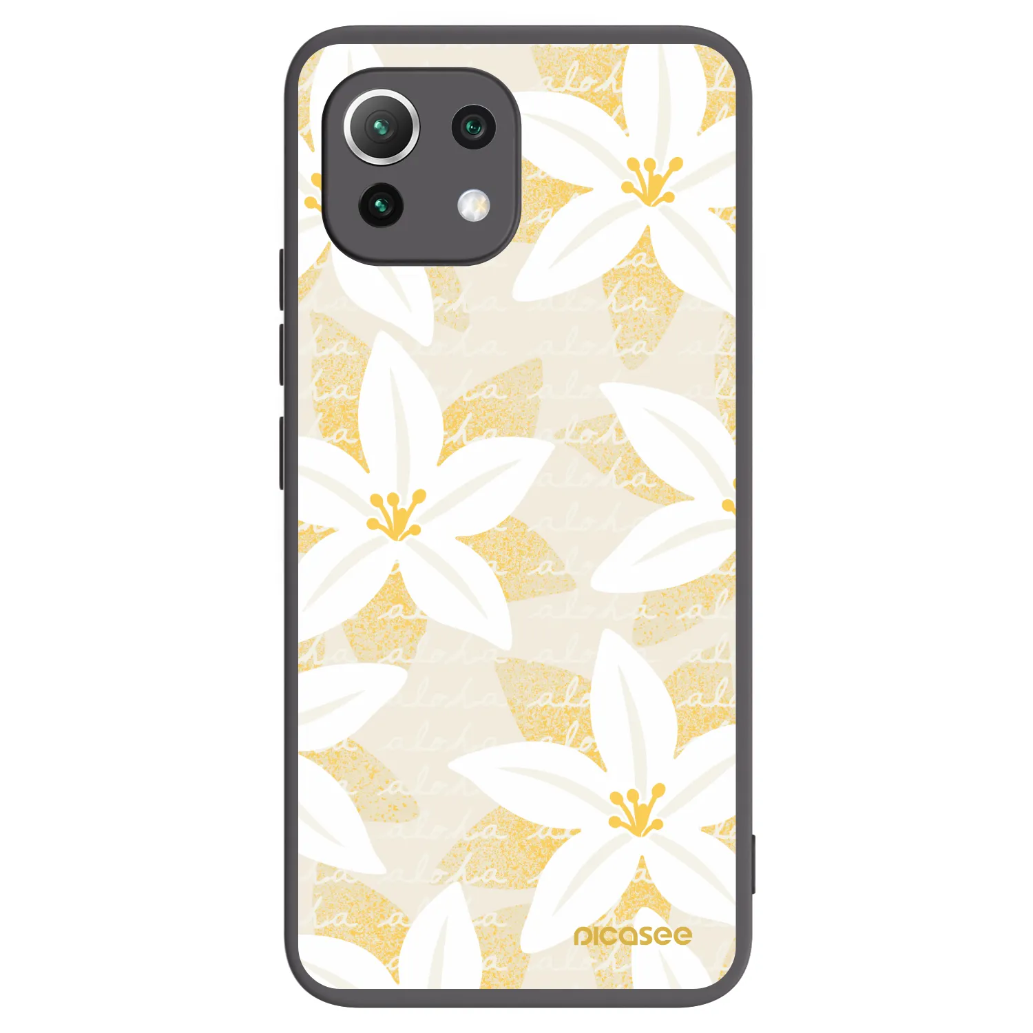 Picasee silikonski črni ovitek za Xiaomi Mi 11 Lite - Island Leave