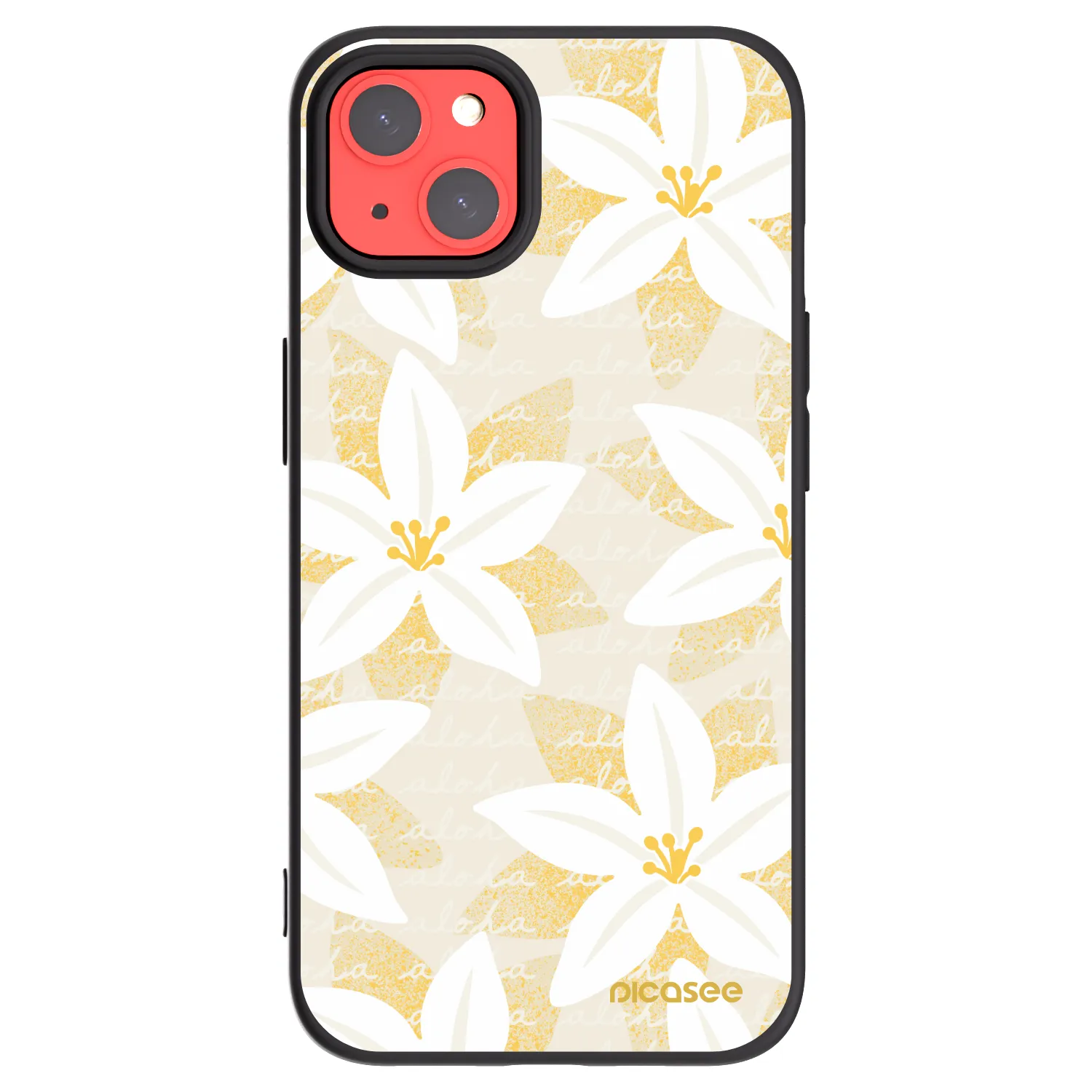 Picasee silikonski črni ovitek za Apple iPhone 13 - Island Leave