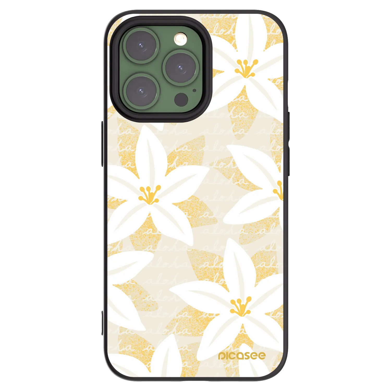 Picasee silikonski črni ovitek za Apple iPhone 13 Pro - Island Leave