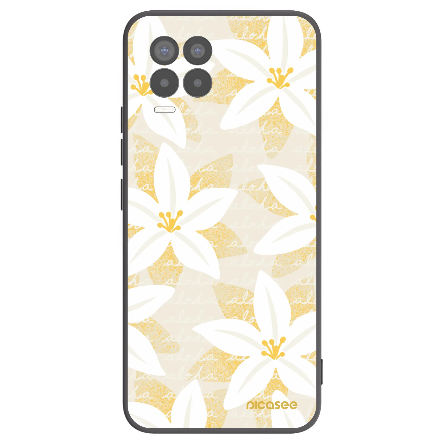 Picasee silikonski črni ovitek za Realme 8 4G - Island Leave