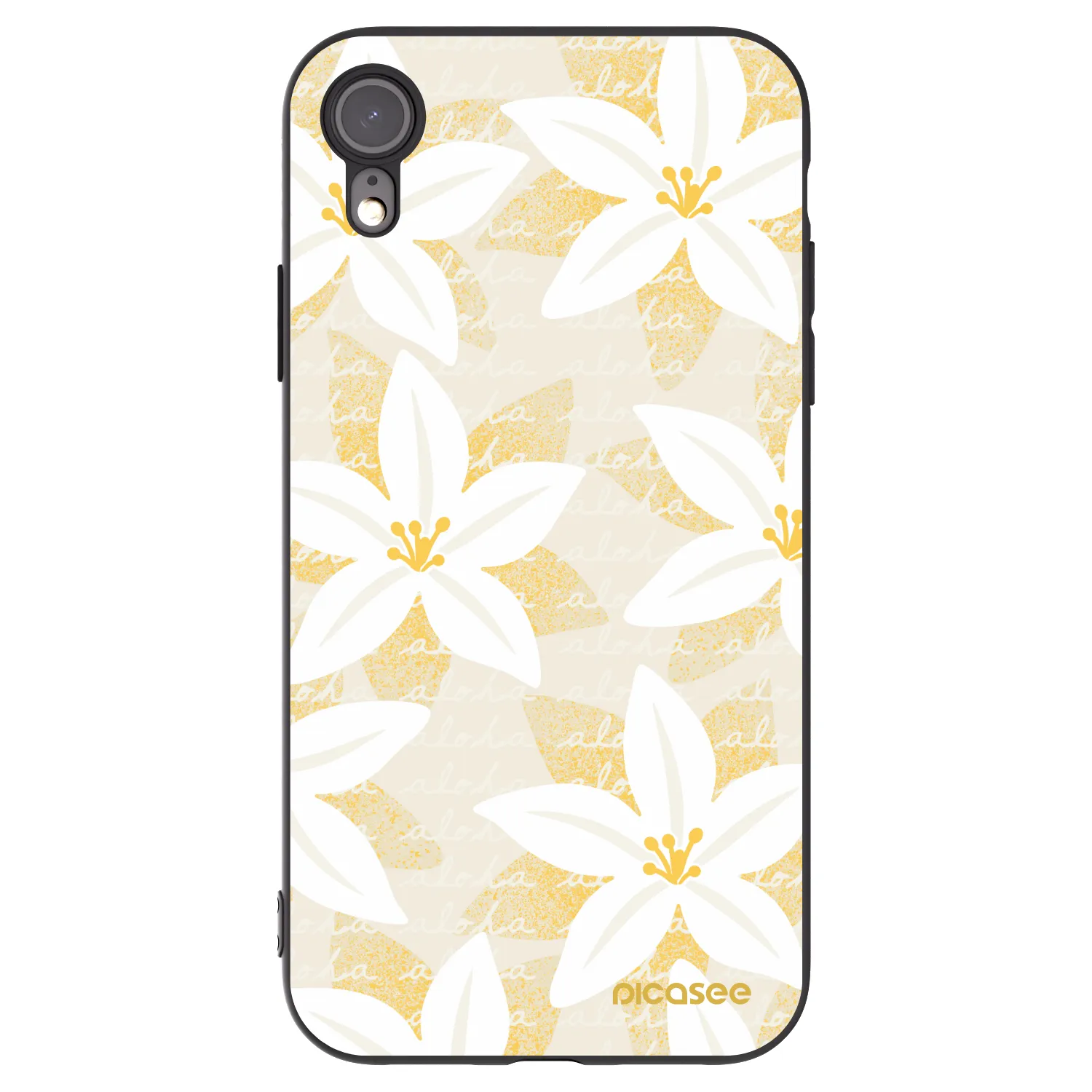 Picasee silikonski črni ovitek za Apple iPhone XR - Island Leave