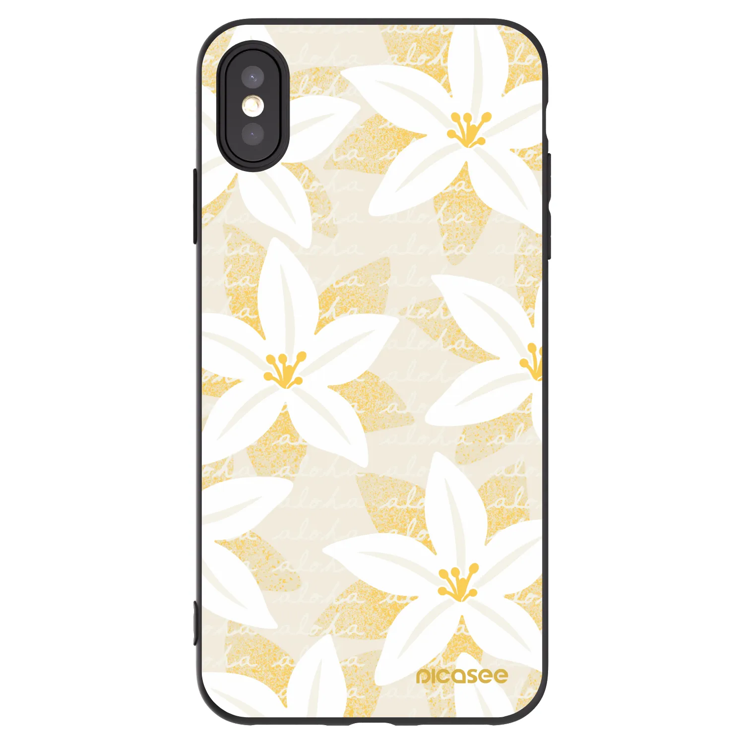Picasee silikonski črni ovitek za Apple iPhone XS Max - Island Leave