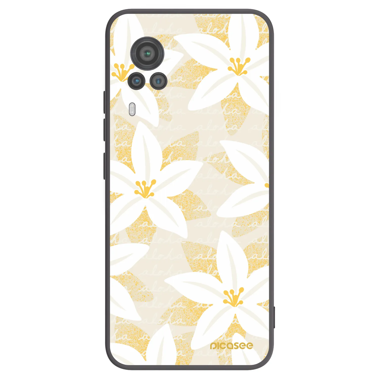 Picasee silikonski črni ovitek za Vivo X60 Pro 5G - Island Leave