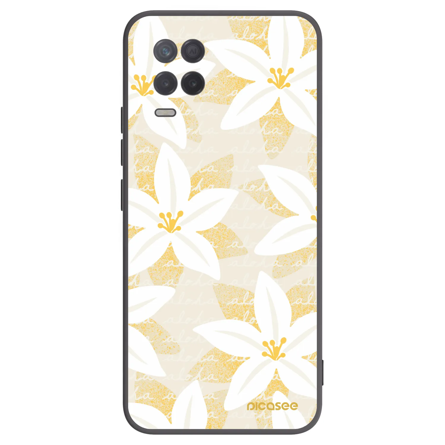 Picasee silikonski črni ovitek za Realme 8 5G - Island Leave