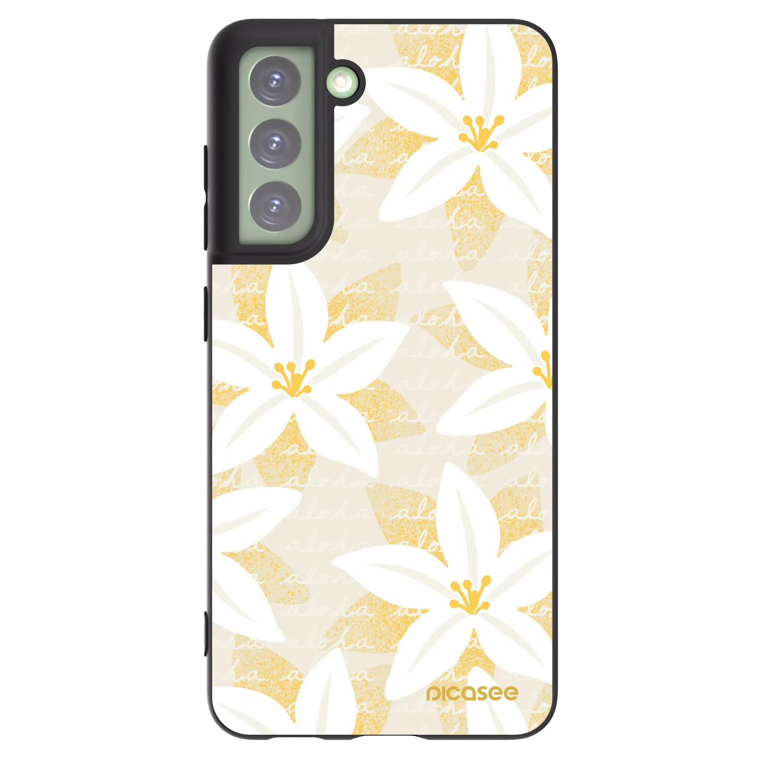 Picasee silikonski črni ovitek za Samsung Galaxy S21 FE 5G - Island Leave