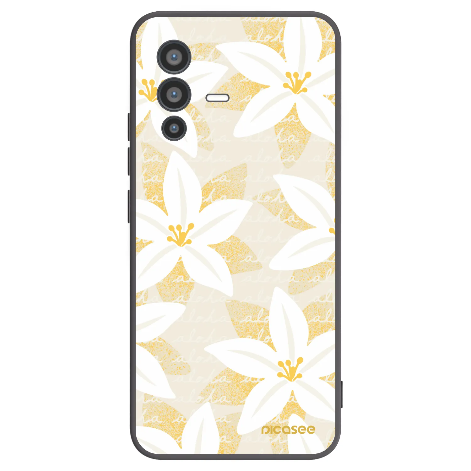 Picasee silikonski črni ovitek za Vivo V23 5G - Island Leave