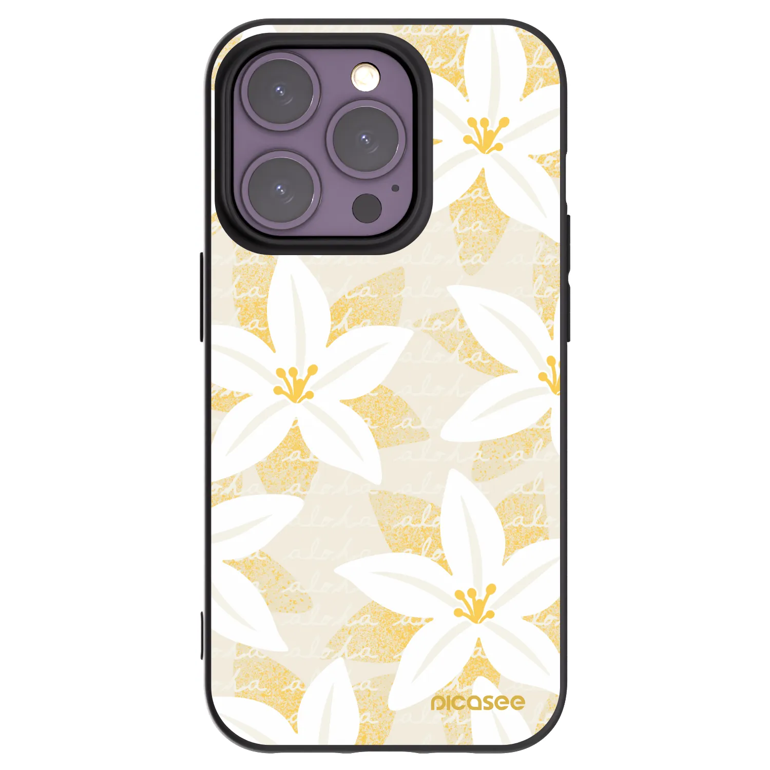 Picasee silikonski črni ovitek za Apple iPhone 14 Pro - Island Leave