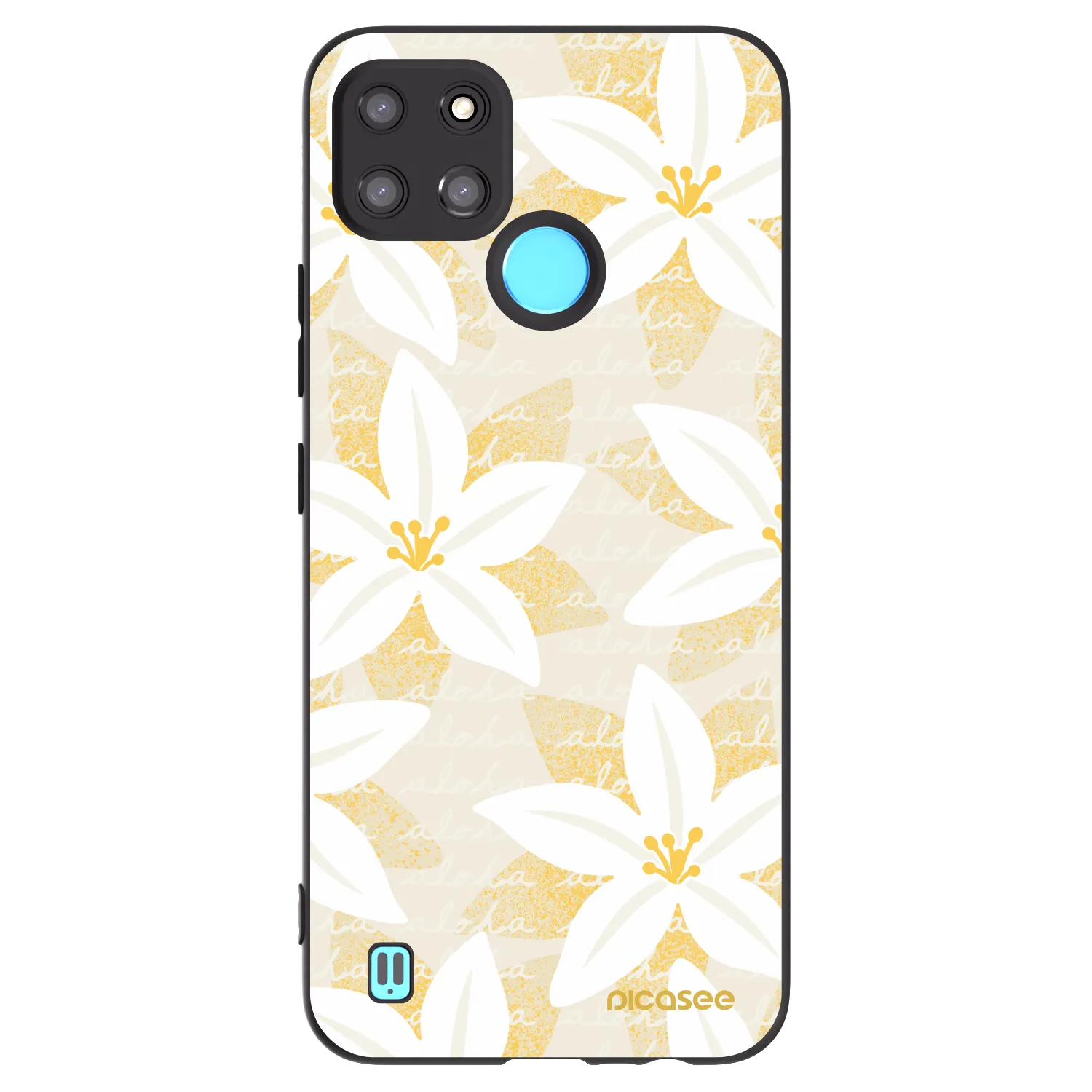 Picasee silikonski črni ovitek za Realme C21Y - Island Leave