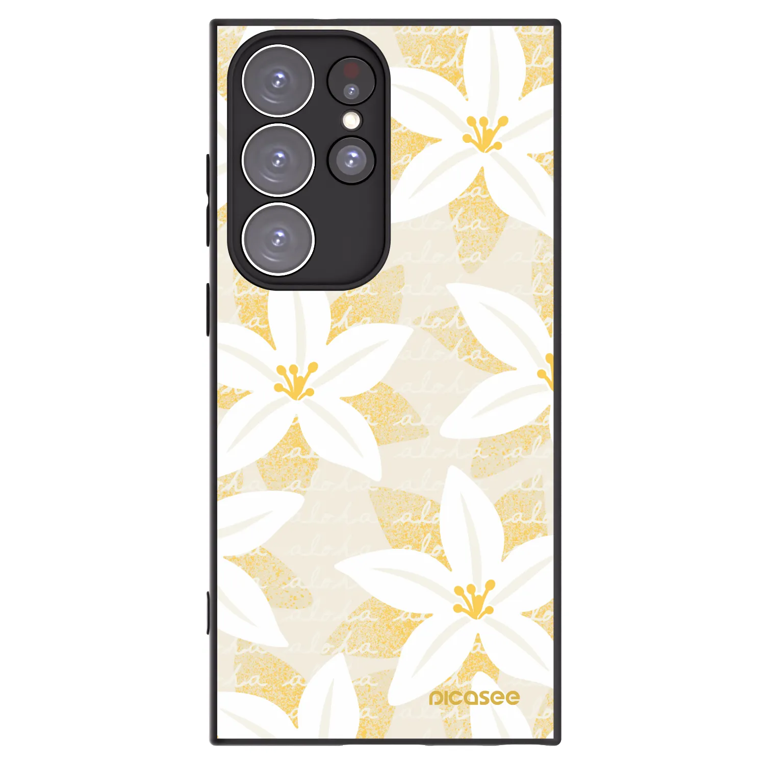 Picasee silikonski črni ovitek za Samsung Galaxy S23 Ultra 5G - Island Leave