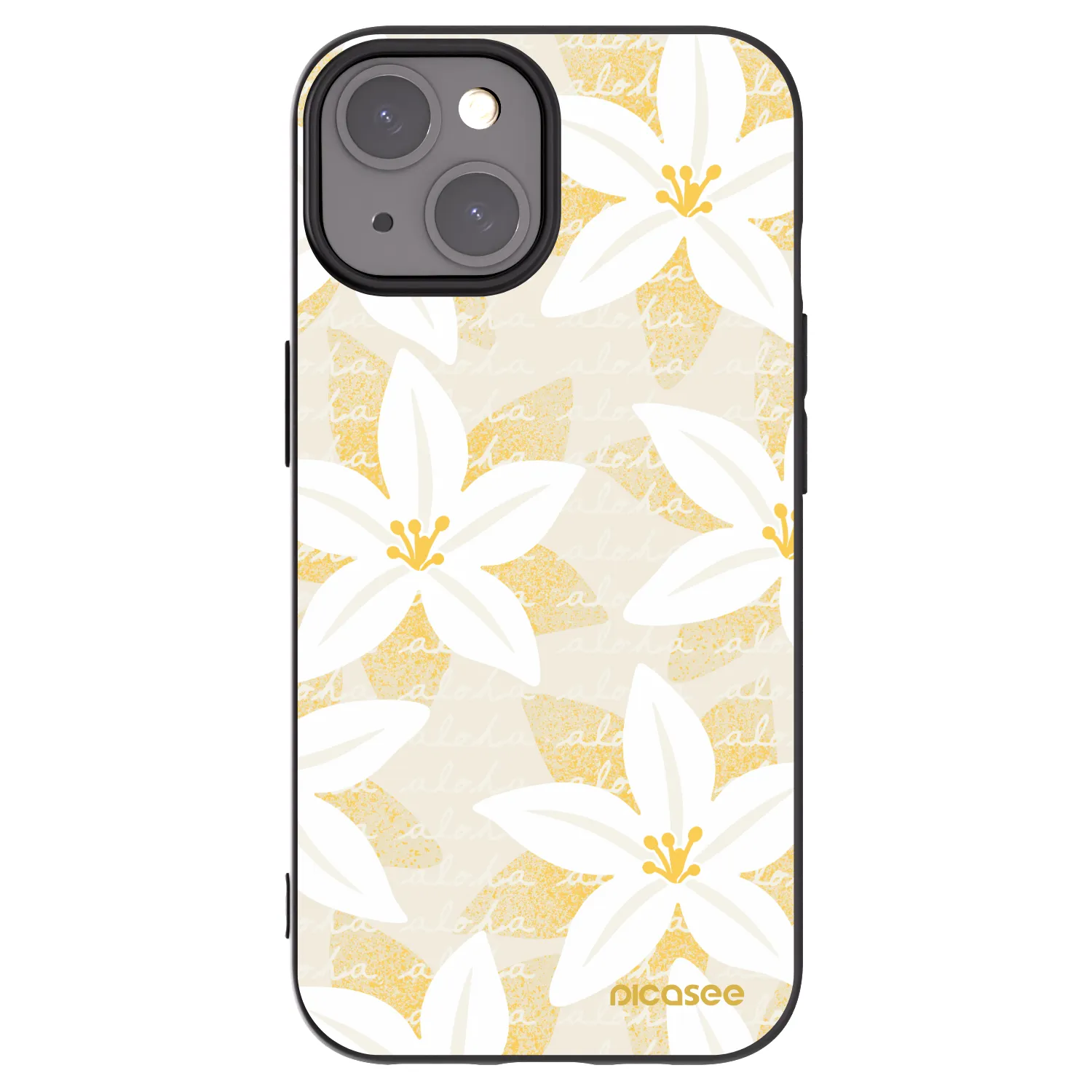 Picasee silikonski črni ovitek za Apple iPhone 15 - Island Leave