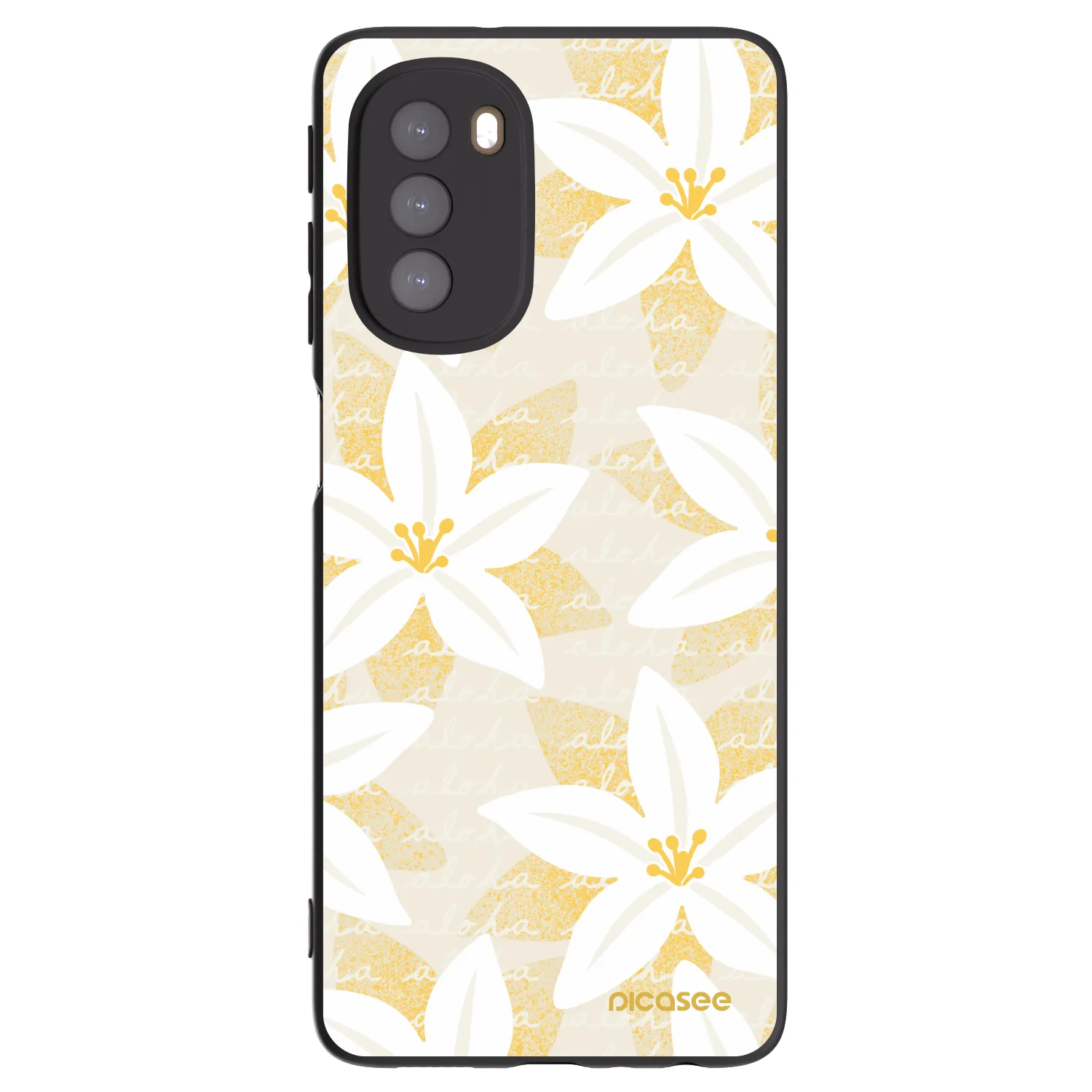 Picasee silikonski črni ovitek za Motorola Moto G51 - Island Leave