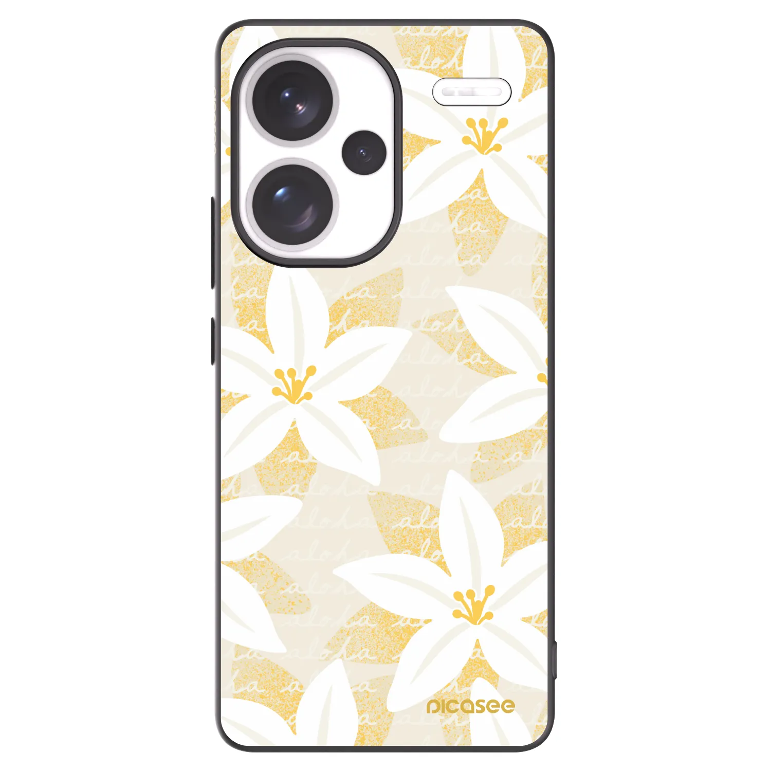 Picasee silikonski črni ovitek za Xiaomi Redmi Note 13 Pro+ 5G - Island Leave