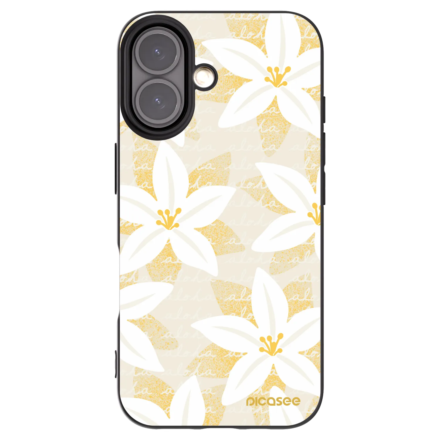 Picasee silikonski črni ovitek za Apple iPhone 16 - Island Leave