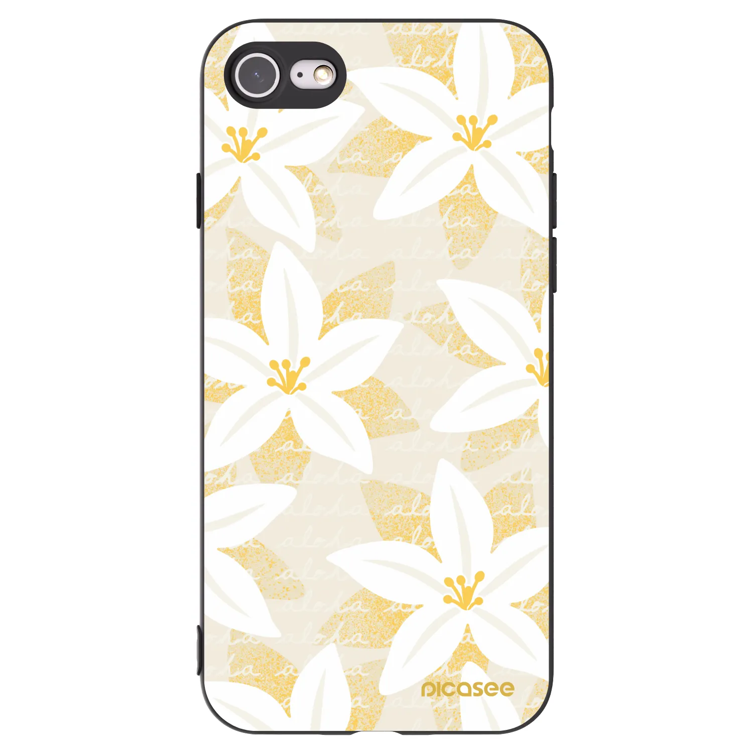 Picasee silikonski črni ovitek za Apple iPhone 8 - Island Leave