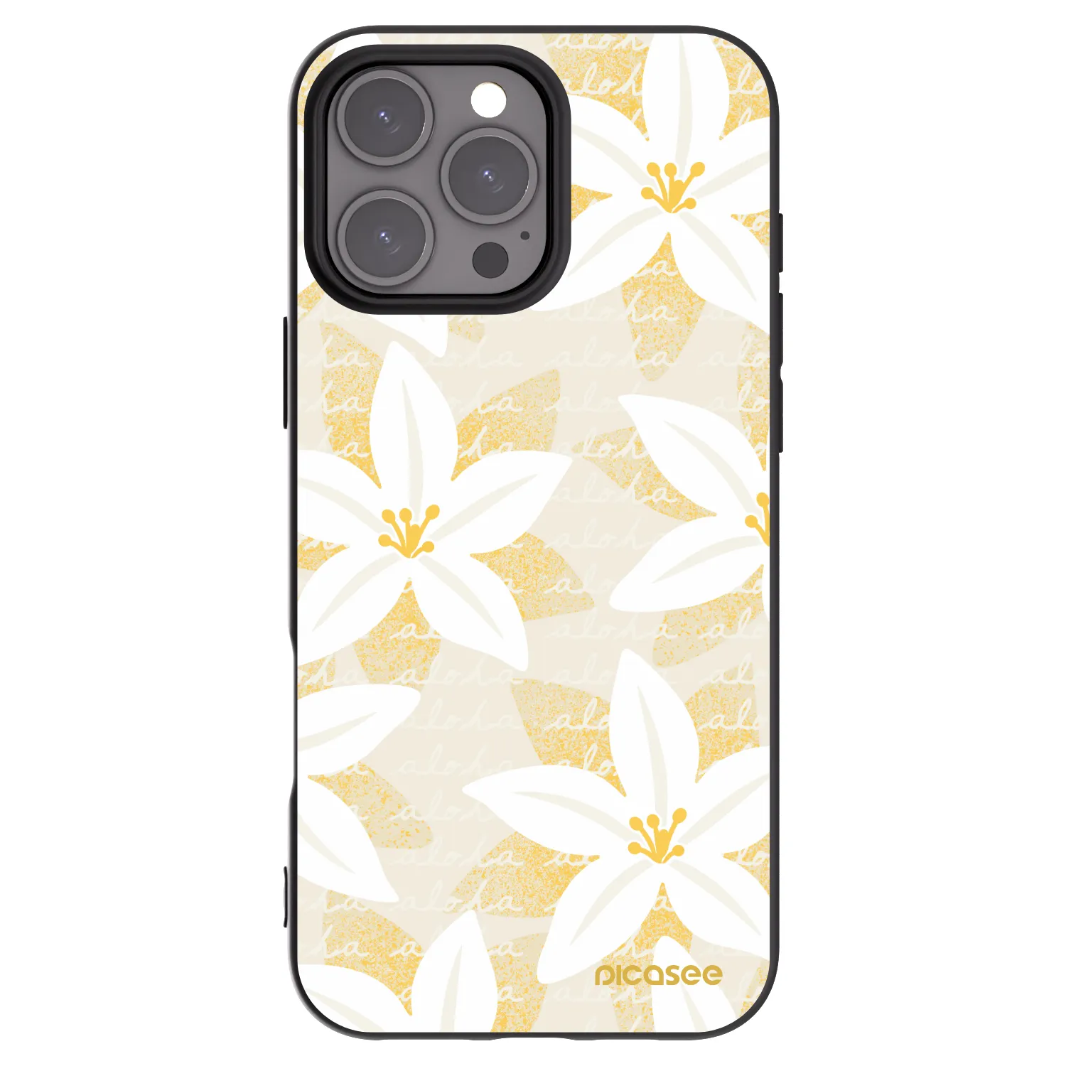 Picasee silikonski črni ovitek za Apple iPhone 16 Pro Max - Island Leave