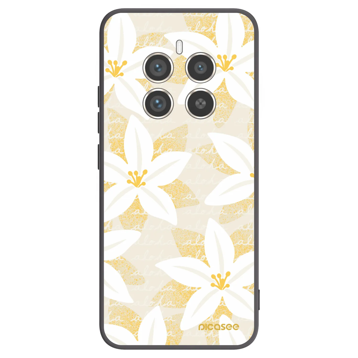 Picasee silikonski črni ovitek za Realme 12 Pro 5G - Island Leave