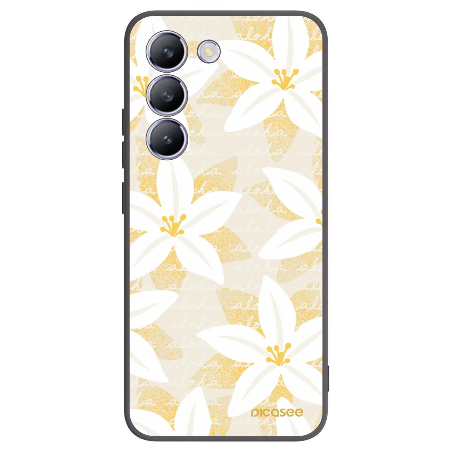 Picasee silikonski črni ovitek za Vivo V40 SE 5G - Island Leave