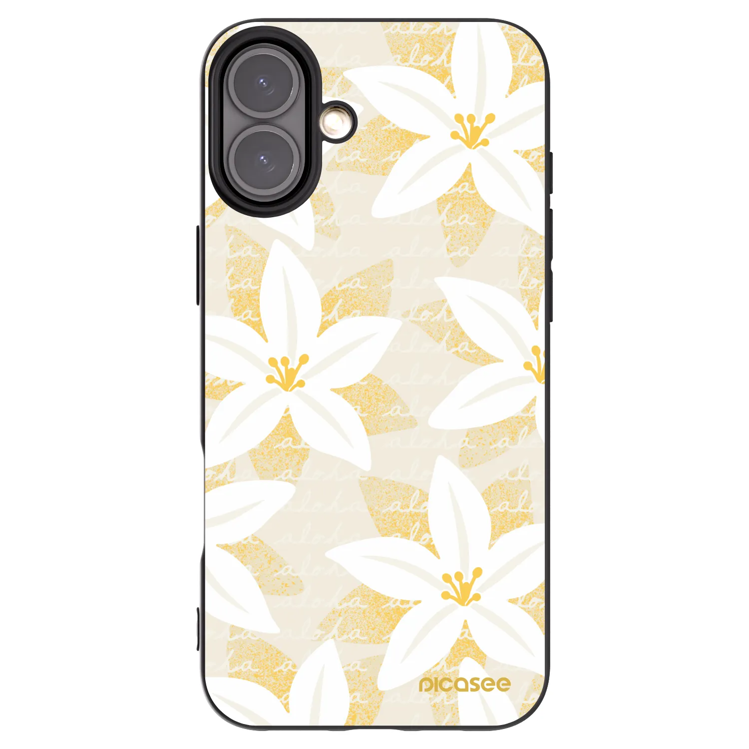 Picasee silikonski črni ovitek za Apple iPhone 16 Plus - Island Leave