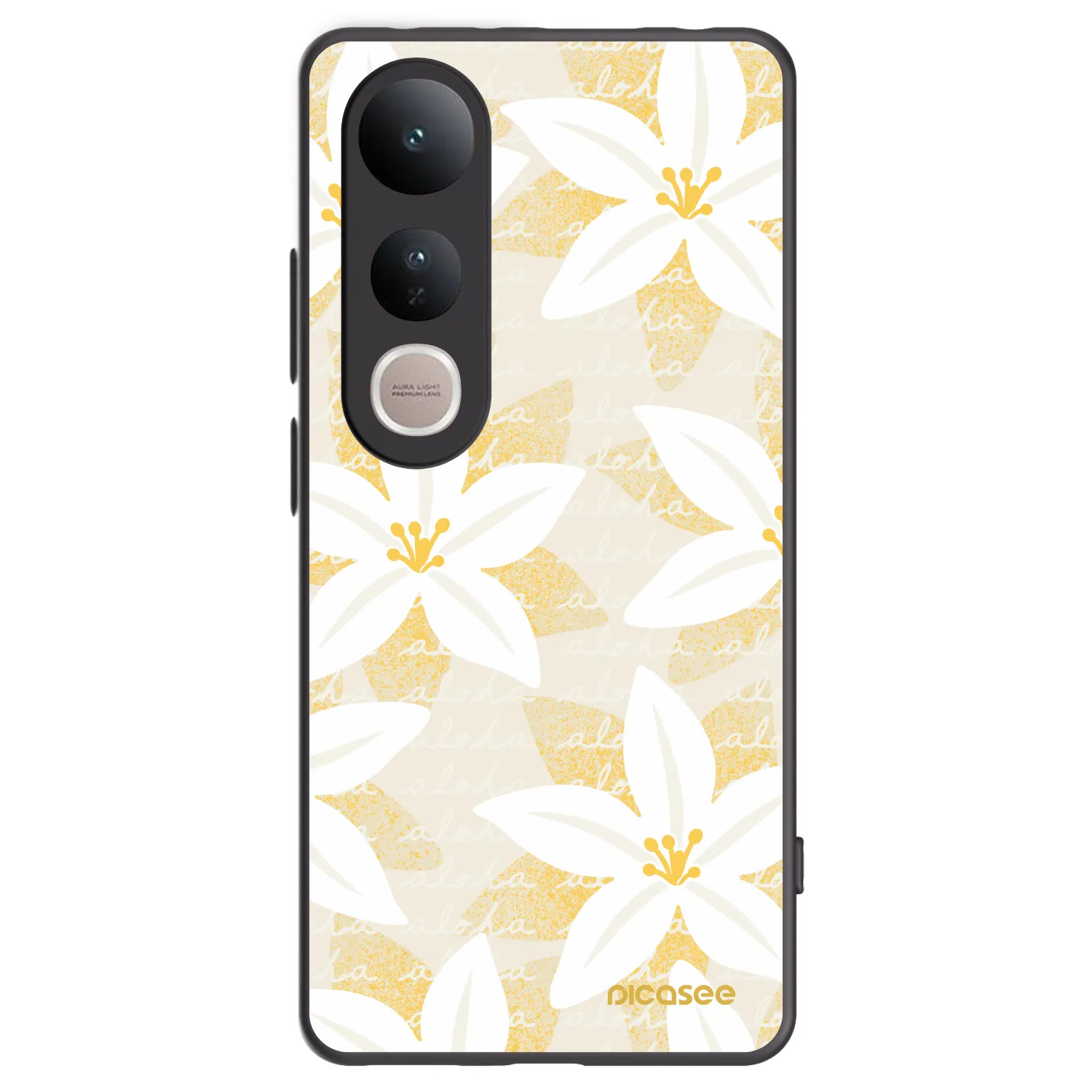 Picasee silikonski črni ovitek za Vivo V50 Lite 5G - Island Leave