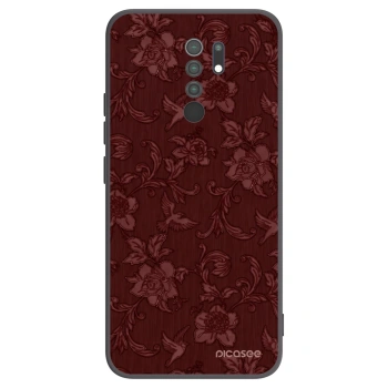 Picasee silikonski črni ovitek za Xiaomi Redmi 9 - Red Elegance
