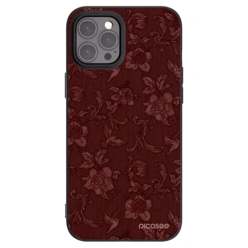 Picasee silikonski črni ovitek za Apple iPhone 12 Pro Max - Red Elegance