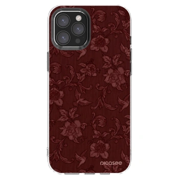 Picasee silikonski prozorni ovitek za Apple iPhone 12 Pro Max - Red Elegance